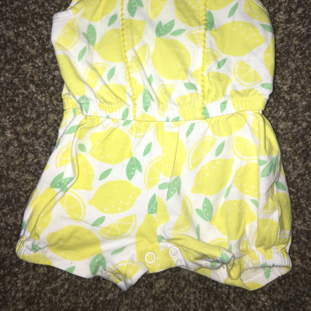 Like new 3 month Carter’s Just One You Baby Girl Lemon Romper